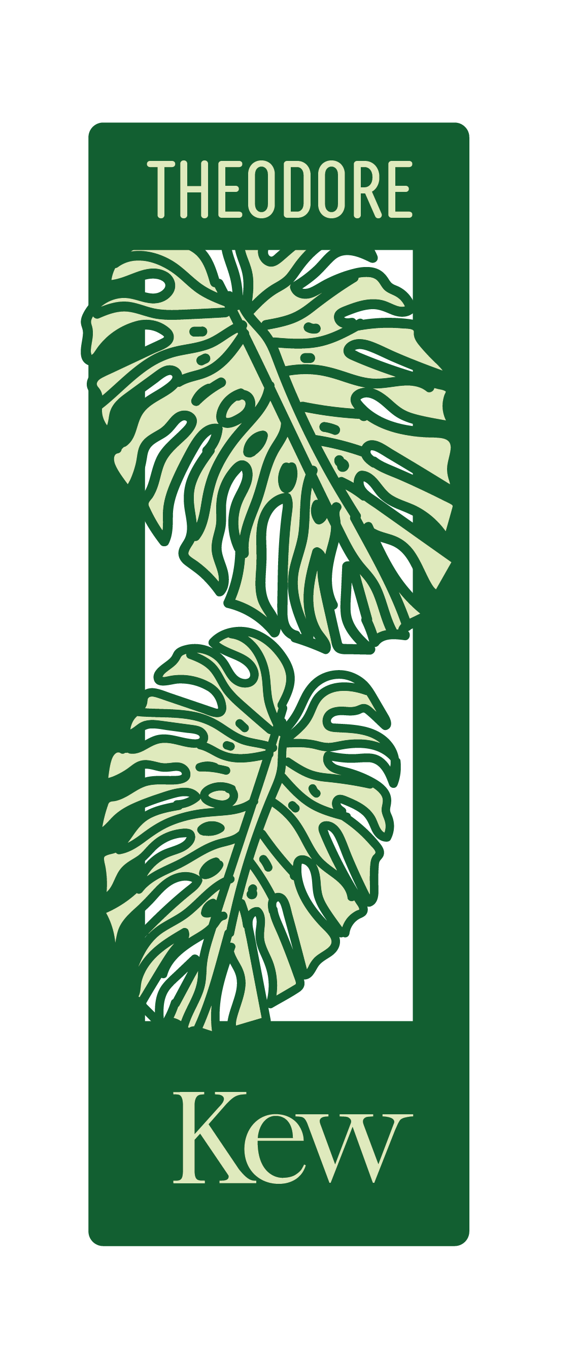 Personalised Kew leaf bookmark