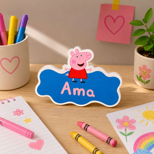 Personalised Peppa Pig™ Desk Sign – lifestyle
