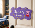 Personalised Peppa Pig™ Door Sign – lifestyle