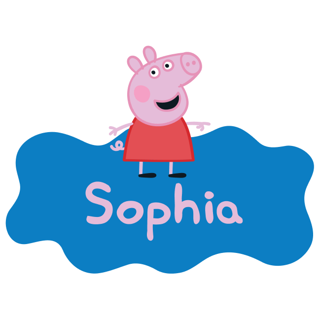 Personalised Peppa Pig™ Desk Sign – product render