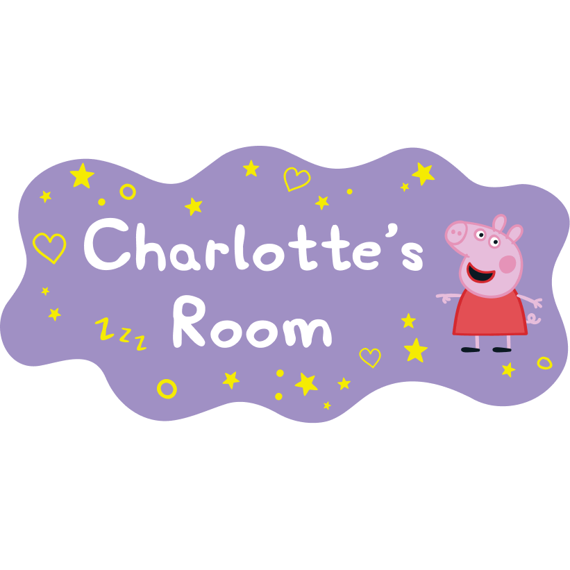 Personalised Peppa Pig™ Door Sign – product render