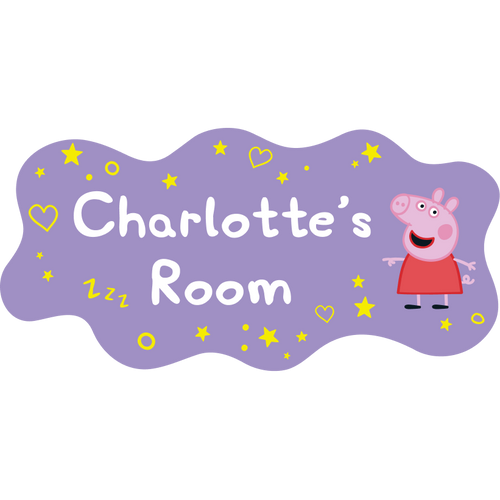 Personalised Peppa Pig™ Door Sign – product render