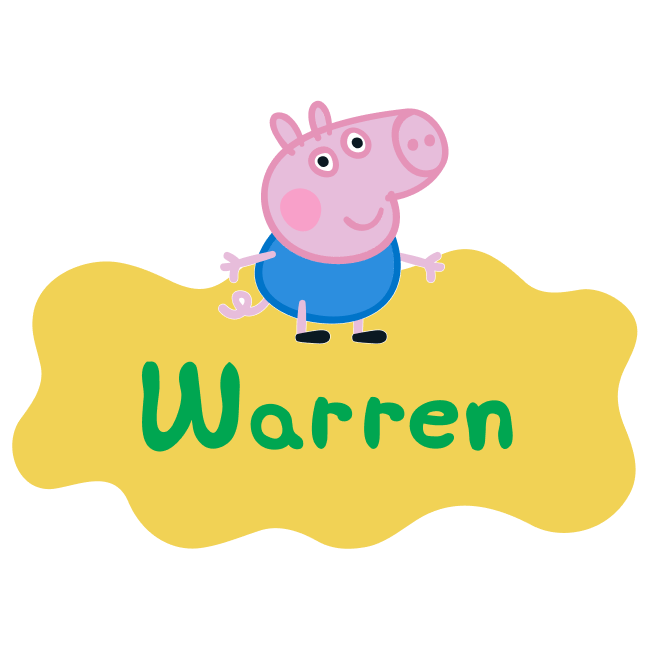 Personalised Peppa Pig™ George Desk Sign – product render