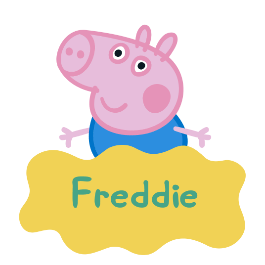 Personalised Peppa Pig™ George Keyring – product render