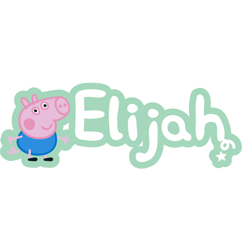 Personalised Peppa Pig™ George Name Sign – product render